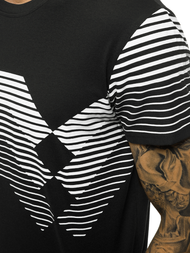 T-Shirt męski czarny OZONEE JS/KS2058