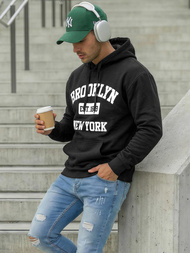 Bluza z kapturem męska czarna OZONEE JS/8B1767/3Z