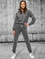 Жіночий спортивний костюм з двох частин Темно-Сiрий OZONEE O/12109