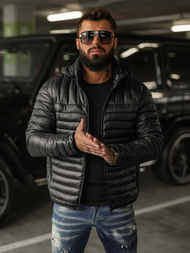 Kurtka męska pikowana czarna OZONEE JS/16M9336/392BZ