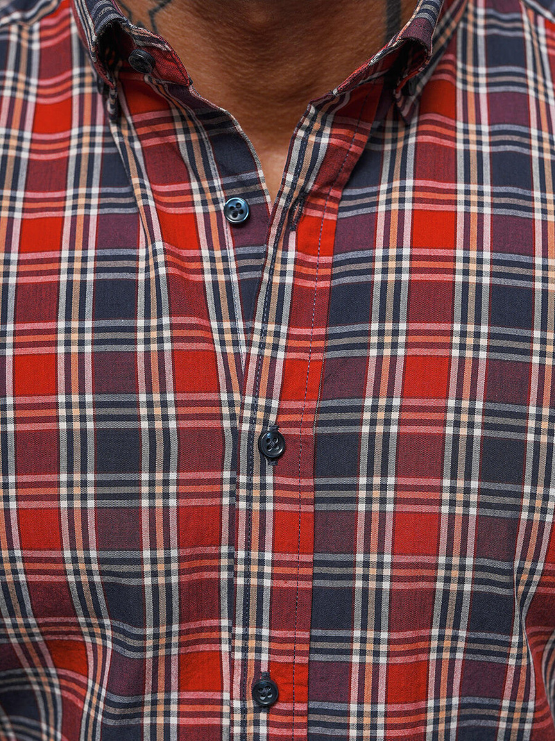 Сорочка чоловіча червона OZONEE O/V100