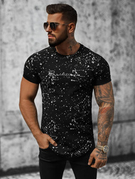 T-shirt męski czarny OZONEE O/P1113