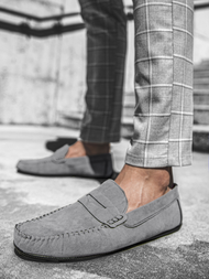 Buty męskie slip on szare t/125
