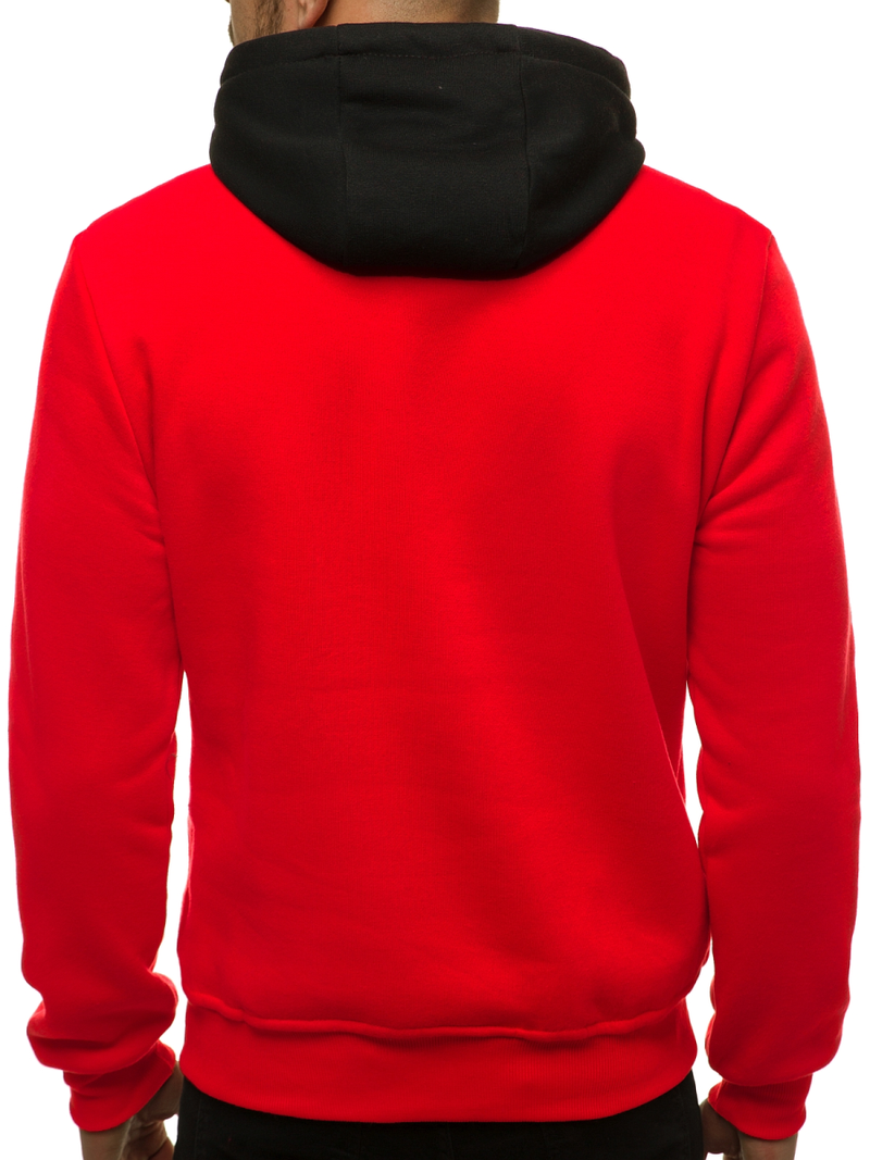 Bluza z kapturem męska czerwona OZONEE JS/KS2161