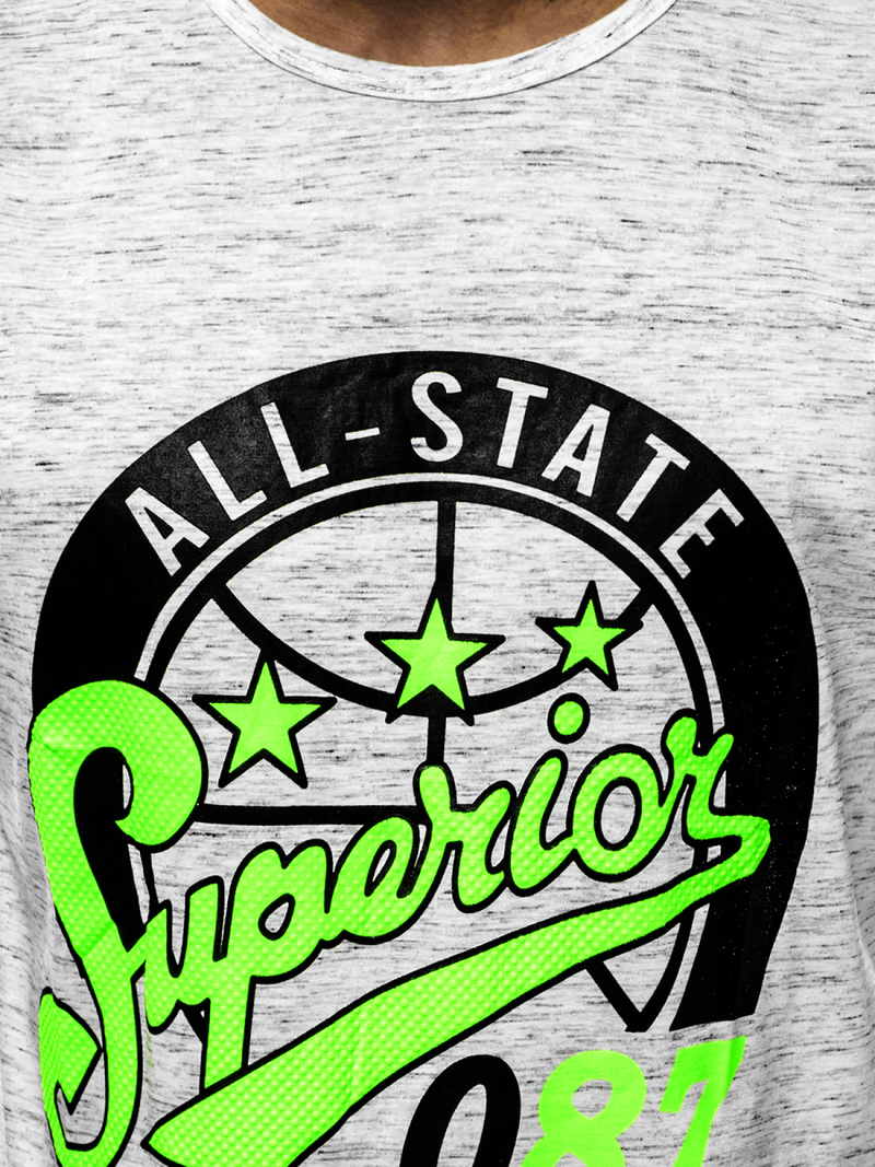 T-Shirt męski szary OZONEE JS/KS2043Z