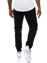 Spodnie dresowe męskie czarne js/yw006z