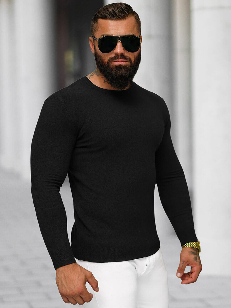 Sweter męski czarny OZONEE NB/MMB602/4Z