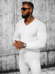 Sweter męski biały OZONEE NB/MMB601/1Z