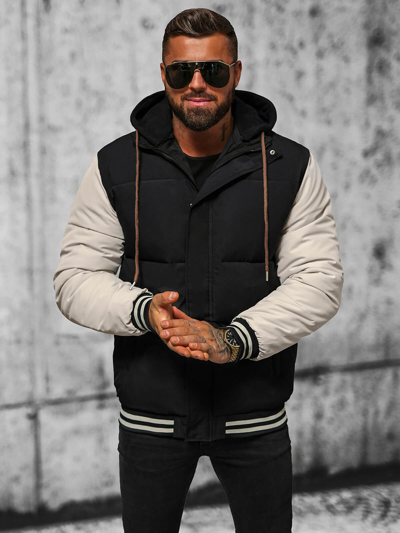 Куртка чоловіча чорна OZONEE JS/31M5002