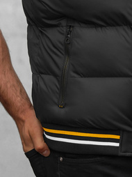 Kamizelka męska dwustronna z kapturem czarna OZONEE N/7127Z