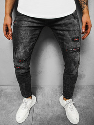 Джинси чоловічі Чорнi OZONEE DR/TF091Z