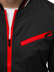 Kurtka przejściowa męska bomberka czarna OZONEE JS/M10296