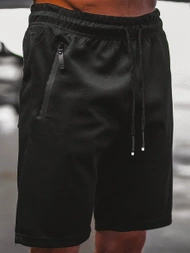 Spodenki dresowe męskie czarne OZONEE O/WW20012/1