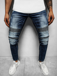 Spodnie jeansowe męskie niebieskie OZONEE NB/MP007BS