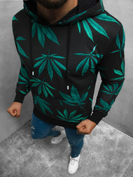 Bluza z kapturem męska czarna OZONEE O/BZ1003Z