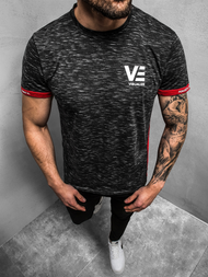 T-Shirt męski czarny OZONEE JS/SS11123Z