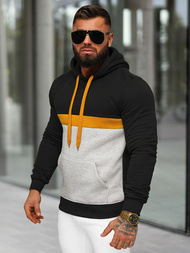 Bluza z kapturem męska czarna OZONEE JS/8B1319/3