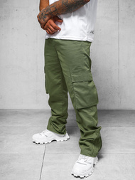 Spodnie męskie cargo wide leg khaki OZONEE O/G3016Z