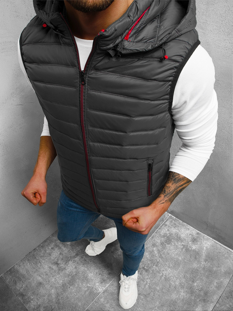 Безрукавка чоловіча Графiтова OZONEE N/7108/7