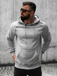 Bluza z kapturem męska szara OZONEE O/8B152/2
