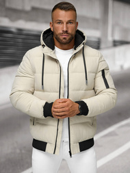 Kurtka męska pikowana ecru OZONEE JS/31M5003/280Z