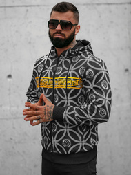 Bluza z kapturem męska rozpinana czarna OZONEE JS/B8123Z