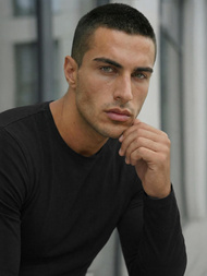 Longsleeve męski czarny OZONEE JS/DB71/1