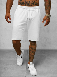 Spodenki dresowe męskie białe OZONEE O/1425SP