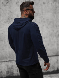 Longsleeve męski z kapturem granatowy OZONEE O/B258