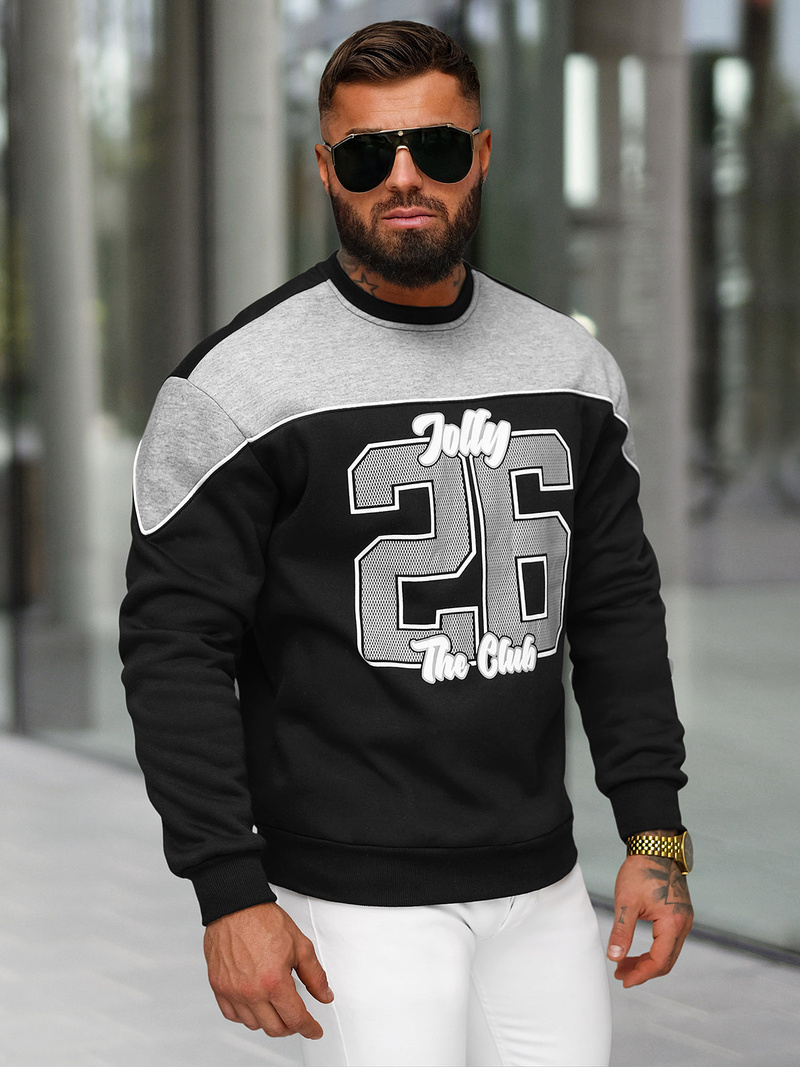 Bluza męska czarna OZONEE O/RR250005