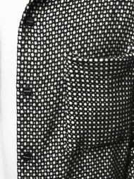 Koszula męska oversize w kratę czarno-biała OZONEE MACH/G807Z