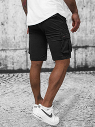 Spodenki męskie chino czarne OZONEE T/BB70012/1Z