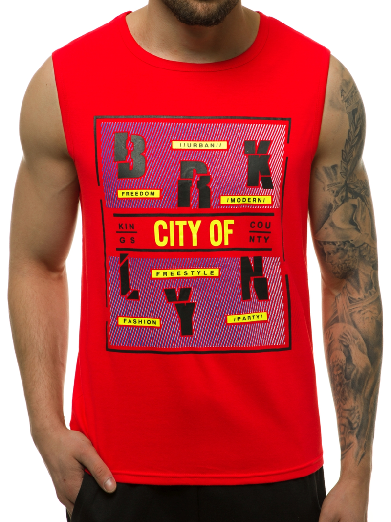 Футболка чоловіча Червона OZONEE JS/KS2091