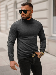 Sweter męski półgolf grafitowy OZONEE O/BM203