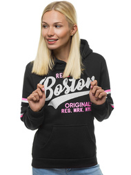 Bluza z kapturem damska czarna OZONEE JS/KSW2011