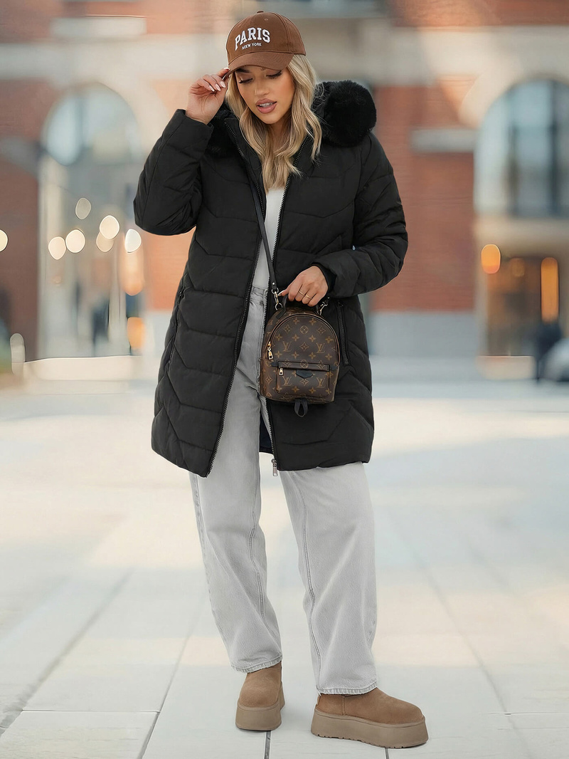 Куртка жіноча чорна OZONEE JS/16M9121/392Z