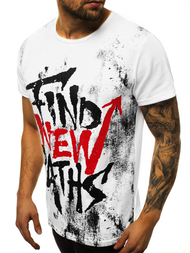 T-Shirt męski biały OZONEE JS/KS2013