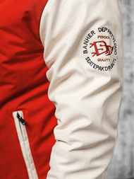 Kurtka męska bomberka czerwona OZONEE JS/84M3021/275