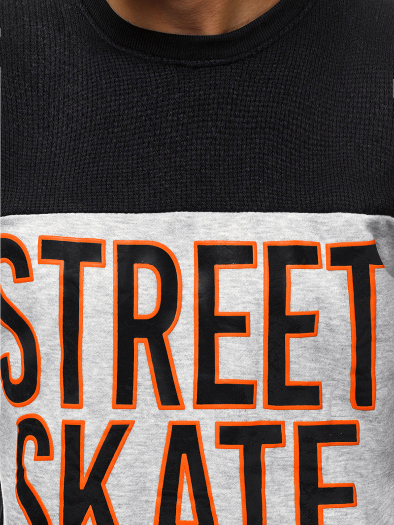 Толстовка чоловіча Чорна OZONEE JS/KS1901Z