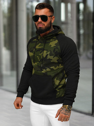 Bluza z kapturem męska khaki OZONEE JS/8B158/29