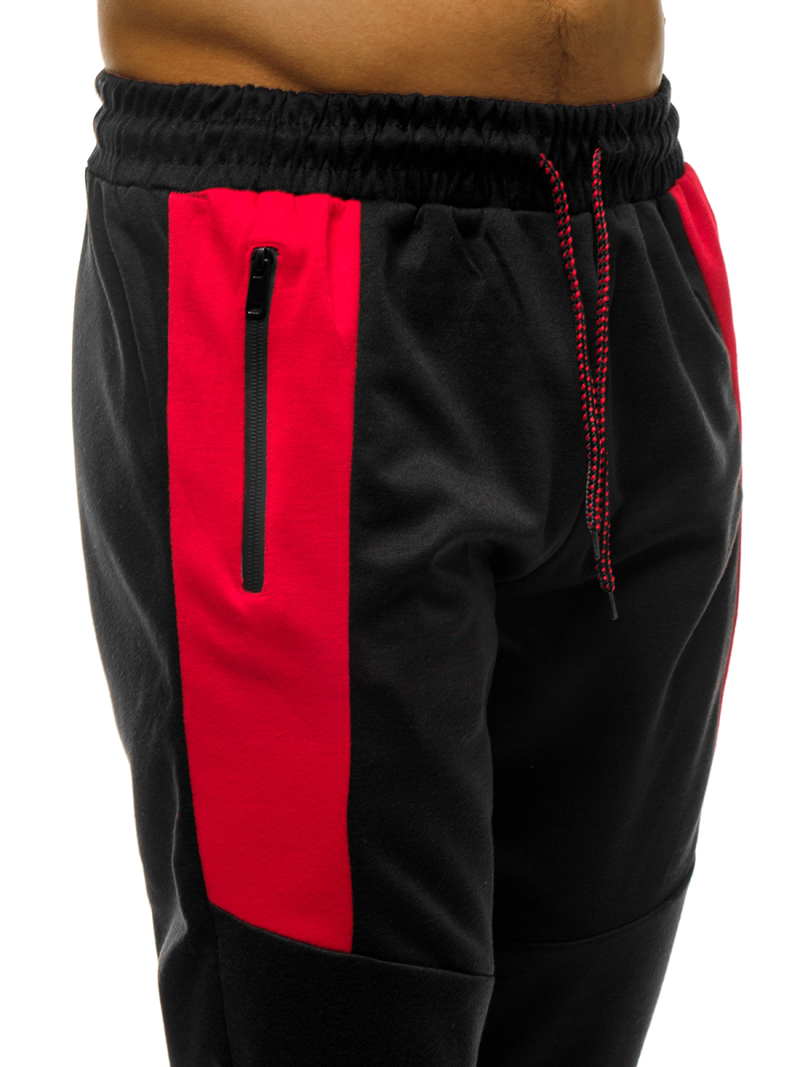 Spodnie dresowe męskie czarne OZONEE JS/JZ11011