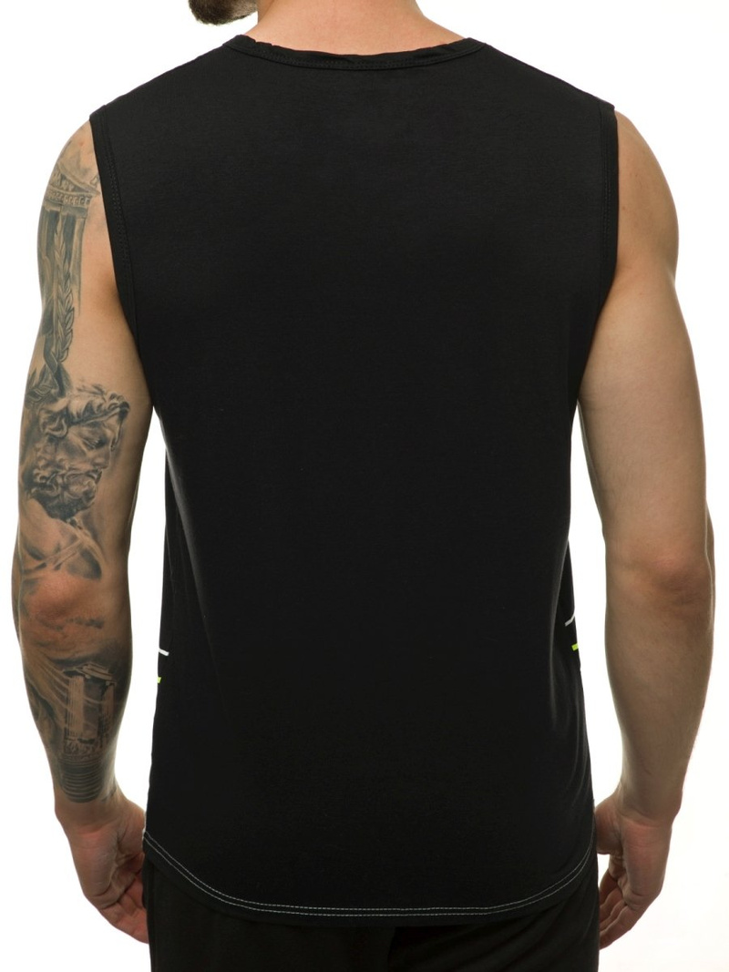 Koszulka męska bez rękawów czarna OZONEE JS/SS11079