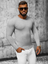 Светр чоловічій ciрий OZONEE NB/MMB601/2Z