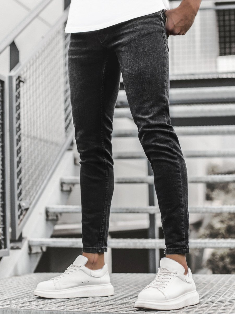 Spodnie męskie jeans czarne OZONEE O/4371/4