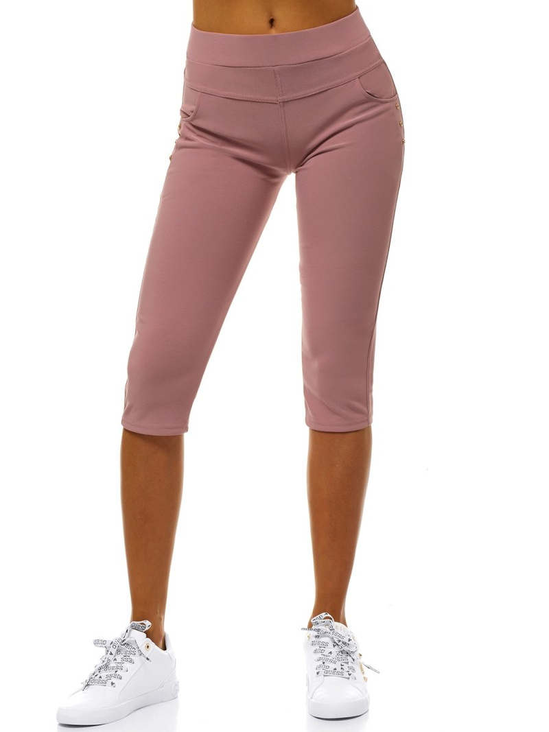 Legginsy krótkie damskie różowe OZONEE JS/1041/A16