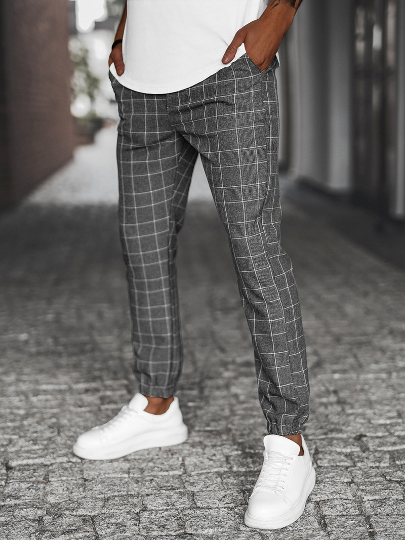 Чоловічі штани чинос графіт OZONEE DJ/2305/22