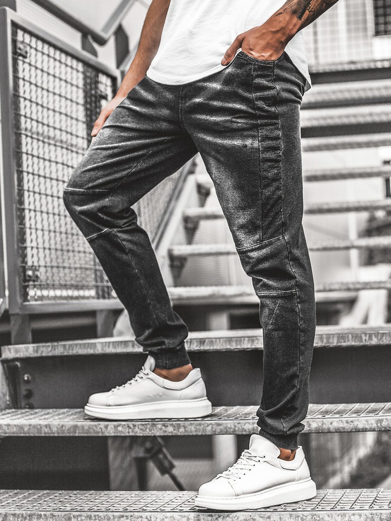 Штани чоловічі джоггери Чорнi OZONEE JS/KK1021