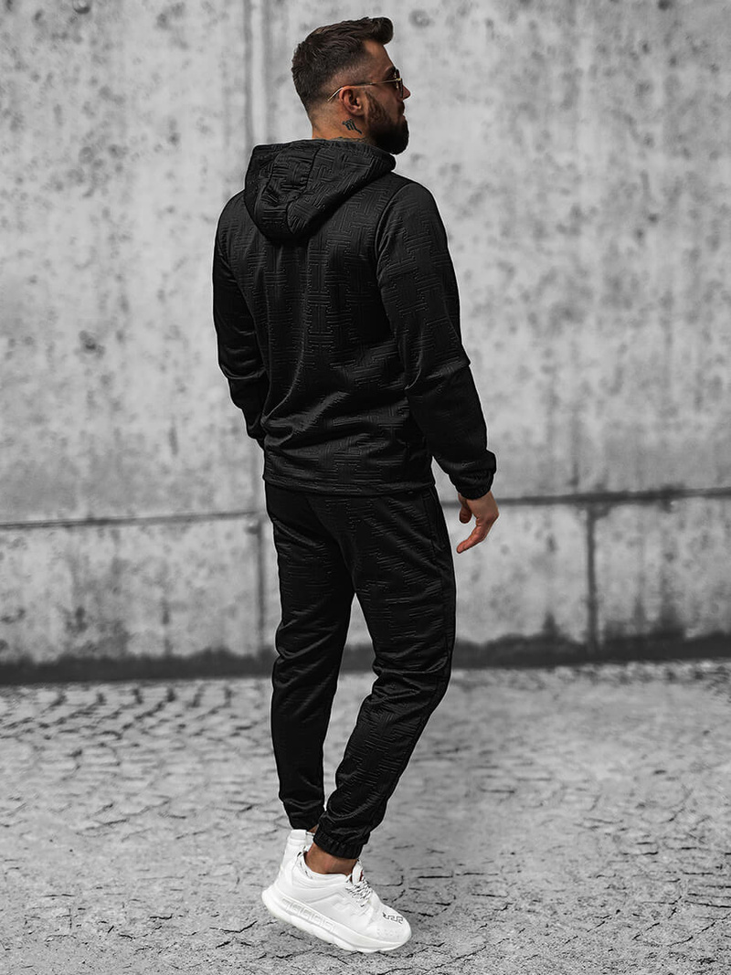 Komplet dresowy męski czarny OZONEE O/3A162