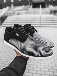 Buty męskie czarno-białe t/682