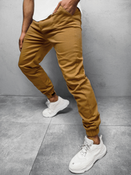 Spodnie męskie chino joggery camelowe OZONEE C/109